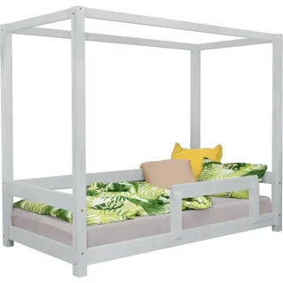 Kinderhausbett BUNKY 120 x 190 hellgrau - Grau