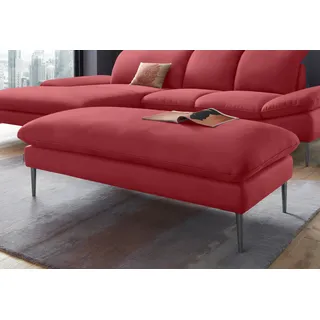 W.SCHILLIG Hocker "enjoy&MORE" Füße schwarz pulverbeschichtet, Breite 151 cm, ruby rot z59