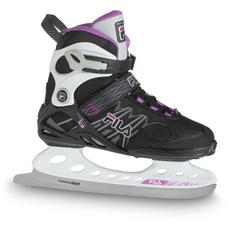 Bild SKATESFILA Damen FILA Primo Ice Lady Freizeitschlittschuh Damen Eishockey Eislaufen Edelstahlkufe Starker H, schwarz/weiß/magenta, 40 EU