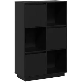 vidaXL Highboard Schwarz 74x35x117 cm Massivholz Kiefer
