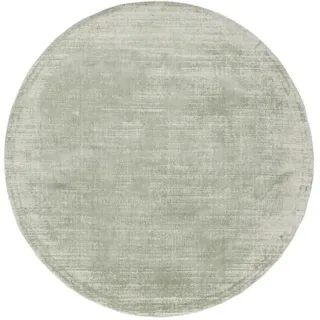 benuta Pure Viskoseteppich rund Nova Mint ø 120 cm rund , Mintgrün , Textil , Beton Optik , Rund , 120x120 cm , für Fußbodenheizung geeignet , Teppiche und Böden, Teppiche