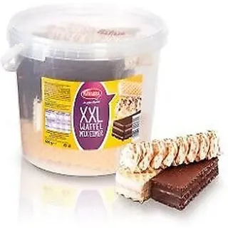 Nawarra XXL Waffelmix Eimer mit kakaohaltiger und weißer Glasur 600g