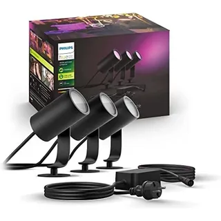 Philips Hue White & Color Ambiance Lily Gartenstrahler 3-er Pack & Play Gradient Light Tube weiß 75cm, 1100lm