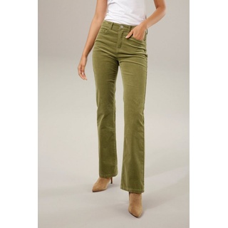 Aniston CASUAL Cordhose, in trendiger Bootcut-Form Aniston CASUAL moosgrün