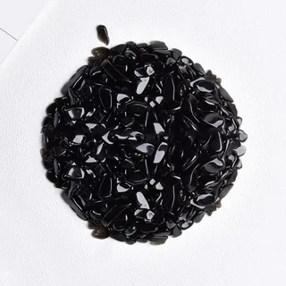 Anevous 100g Dekogranulat Dekosteine, 3-5mm Kristallsteine, Kleine Halbedelsteine, Ziersteine Steine für Handwerk Aquarium Blumentopf Landschaftsbau Vase Füller Dekoration,Schwarz