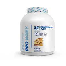 ALLNUTRITION Pro Whey Protein Powder mit Verzweigten Aminosäuren - Molkenprotein-Konzentrat & Molkenprotein-Isolat - Pre-Workout-Pulver - Kalorienarmes Proteinpulver - 2270g - Kekse