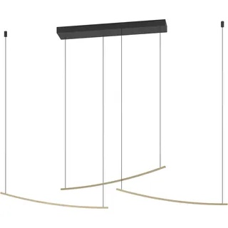 EGLO Hängeleuchte "VILLEGGI Pendellampe - Alu, Stahl - LED - 22W - IP20", messing, matt, 1, H: 120cm, 1 Stk., Leuchten, Hängelampe, Deckenlampe, Wohnzimmer, Esszimmer, L122 x B10 x H120 cm, Hängeleuchte