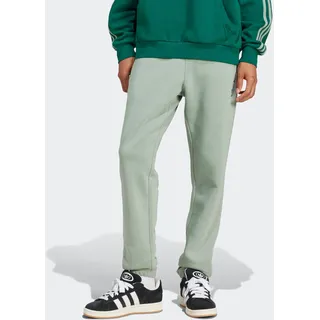 Sporthose ADIDAS ORIGINALS "TREFOIL ESSENTIALS", Herren, Gr. S, N-Gr, silber (silber grün, normal, gr.), Obermaterial: 70% Baumwolle, 30% Polyester, Hosen Sporthose, schmale Passform, mit flauschiger Innenseite, mit Rippbündchen
