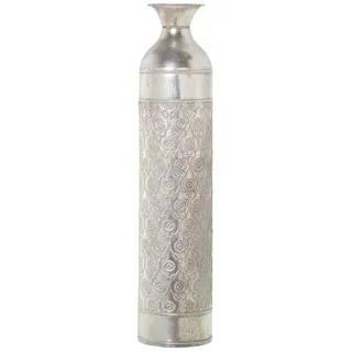 Alexandra House Living Bodenvase Silber Metall 15 x 15 x 68 cm