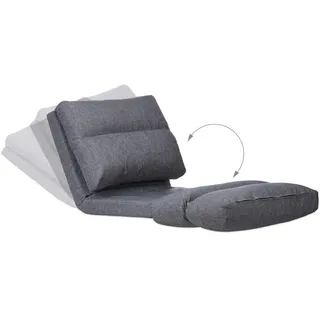 Relaxdays Relaxliege 130 x 60 x 55 cm Anthrazit