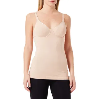 Huber Damen BH Hemd Unterhemd, Beige (Nude 0719), 38 (Herstellergröße: 75B)