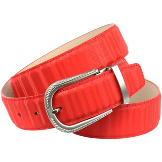 Anthoni Crown Ledergürtel in schillernder 3D Optik, rot