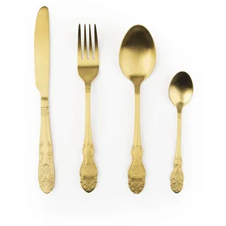 Excelsa Packung mit 4 Besteck Baroque Gold