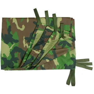 Mil-Tec Unisex – Erwachsene Tarp Mehrzweckplane, Woodland,