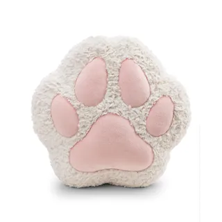 NICI Kissen Pfote 35x35cm - weiß - Flauschiges Kuscheltierkissen für Kinder und Erwachsene, Plüschkissen ideal für Zuhause, Kindergarten oder unterwegs - 63079
