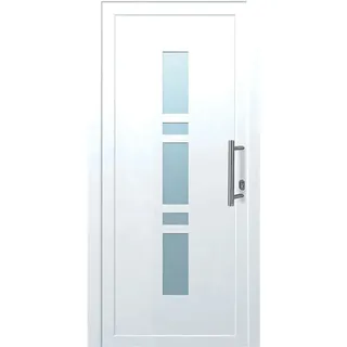 Kunststoff-Haustür K017 Weiß 100 cm x 200 cm Anschlag Rechts