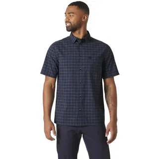 Helly Hansen Fjord Qd 2.0 Kurzarmhemd - Navy Vika Micro Plaid - XL
