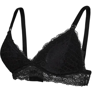 Schwangerschaft Still BH ohne Bügel Feine Spitzen Umstand Bralette | XS - Schwarz