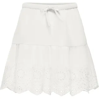 KIDS ONLY Volantrock "KOGBONDI LIFE EMB SKIRT WVN" 1 mit Spitzenkante, cloud dancer