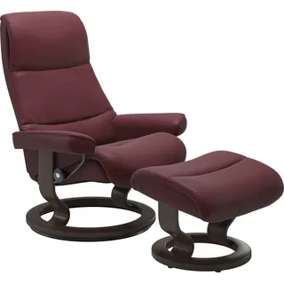Fußhocker STRESSLESS "View", rot (bordeaux batick), B:57cm H:40cm T:47cm, Leder BATICK: BATICK ist ein leicht korrigiertes, durchgefärbtes und genarbtes Möbelleder, bei dem die meisten Unebenheiten und Spuren in der Regel entfernt wurden.;Leder PALOMA: PALOMA ist ein durchgefärbtes Semianilin-Möbelleder mit natürlicher Narbung.;ROHLEDER Stoff Q2 FARON: Ein fester zuverlässiger Bouclé mit einem strukturierten Aussehen und einer komfortablen Oberfläche (100% Polyester im Flor, Grundgewebe: 50% Polyester, 50%