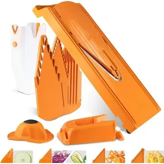 Börner Gemüsehobel V3 Trendline Profi-Set mit Edelstahlklingen BPA-frei Orange - Orange