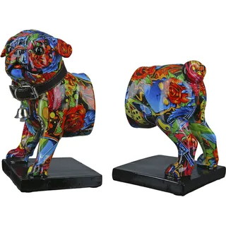 Casablanca by Gilde "Buchstütze 2er-Set Mops Street Art", bunt