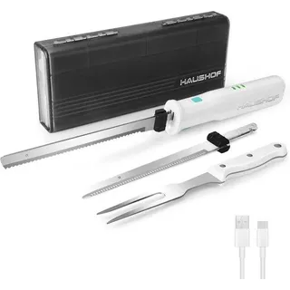 Elektrisches Küchenmesser mit Edelstahlklingen - Ideal für Brot, Fleisch und Käse