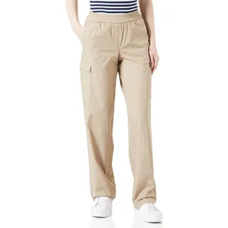 VERO Moda Damen Vmfiatris Mr Straight Cargo Pant Hose, Silver Mink, M / 32L EU