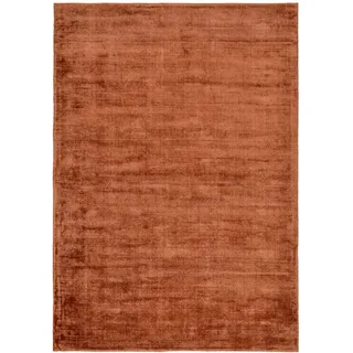 Theko Viskoseteppich Star 240x340 cm , Kupferfarben , Textil , Uni , Rechteckig , 240x340 cm , Teppiche und Böden, Teppiche, Webteppiche