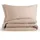 Taupe Baumwolle 200 x 220 cm 2 x 40 x 80 cm