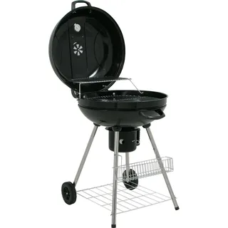BBQ-Toro Kugelgrill Birch 57 cm, BBQ Holzkohlegrill, Grillwagen, Rundgrill Holzkohle - Schwarz