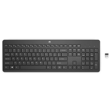 HP 230 kabellose Tastatur, Ziffernblock, 12 Funktionstasten, Robustes Design, ergonomisches Profil, schwarz, 14,6 x 44 x 2,7 cm