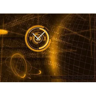 5053 Dixtime Designer Wanduhr, Wanduhren, Moderne Wohnraumuhr  70cm x 100cm