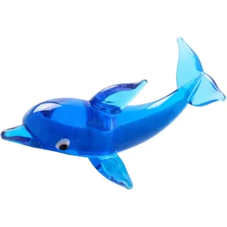 Garneck Delphin-Ornament Miniaturtier Delfinfiguren Aus Kristallkunst Mini-Delphin-Figur Miniatur-tierornamente Meerestierfiguren Kristall-tierfiguren Briefbeschwerer Handbuch Glas