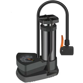 MEXITAL Fahrradpumpe Mini tragbare Fußpumpen mit Manometer für Alle Ventile AV/DV/SV Standpumpe geeignet für MTB Trekkingräder City-Bikes und Kinderräder Für Bälle Schwimmring und Luftmatratze