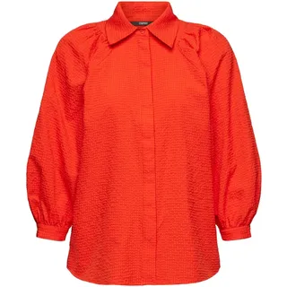 ESPRIT Collection Damen 023eo1f309 Bluse, 636/Orange Red 2, S