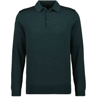 Rundhalspullover RAGMAN, Herren, Gr. 48, grün (dunkelgrün, 035), Strick, 100% Wolle, hoch geschlossener Ausschnitt, Pullover Rundhalspullover