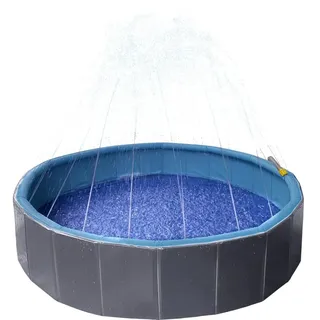 Karlie Flamingo Sprinkle Hundepool – Grey – Blue - 160 x 30 cm