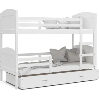 Etagenbett hochbett kinderzimmer kinderbetten jugendzimmer 200x90 weiss