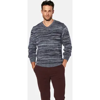 V-Ausschnitt-Pullover BABISTA "Pullover OLIVAR", Herren, Gr. XXL, blau (blau gemustert), Obermaterial: 100% Baumwolle CO., Pullover V-Ausschnitt-Pullover