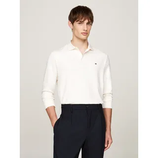Tommy Hilfiger Langarm-Poloshirt »L/S LIQUID COTTON REG POLO mit Jersey und Markenlabel« unifarben, casual, regular fit, Baumwolle, Polokragen, weiß