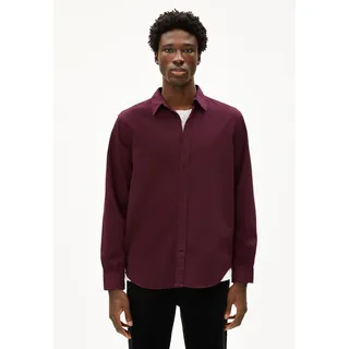 GIAALO GMT DYE LANGARMHEMD |  Bio-Baumwoll-Mix - rot (XL)