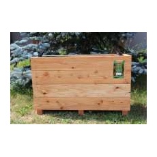 Pflanzkasten 80x36x52cm aus L?rche geb?rstet mit Vlies und Griffen