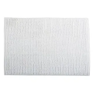 Badteppich Chenille Weiß 60 x 90 cm