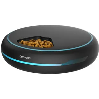 Cecotec Automatischer Futterautomat für Haustiere Pumba 1600 Purrfect Meal. Fassungsvermögen 1,6 l, 4 unabhängige Abschnitte, LED-Anzeige, Timer und Sprachrekorder