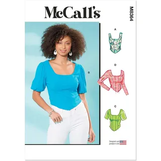 MCCALLS M8364A5 Damen Strick-Korsett Tops A5 (34-36-38-40)