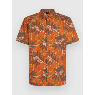 O'Neill O'neill Print Shirt orange dipped leaves (32532) L