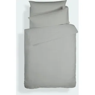 Bianca Plain Dyed Dark Grey Bettwäsche, 140 x 220 + 65 x 65 cm