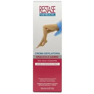 RESTASE | Enthaarungscreme Beine und Arme, 150 ml, mit Aloe Vera und Kamille