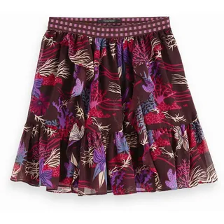 Maison Scotch Damen Rüschenrock Printed Ruffle Skirt 156015-0217 M - Combo A - M